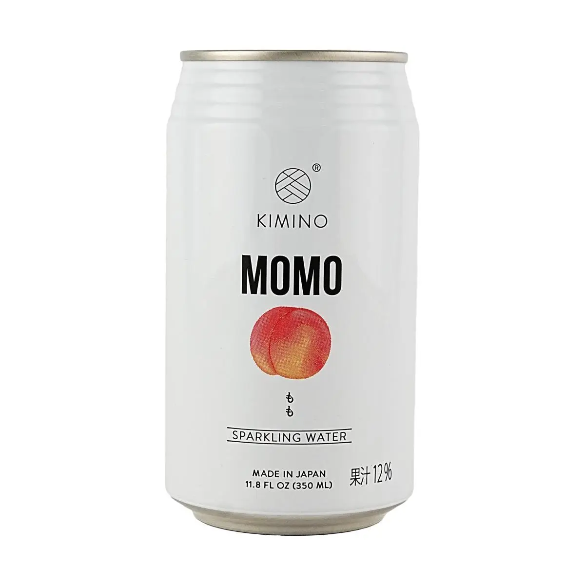 KIMINO Japanese Peach Sparkling Water 350ml - Zero Sugar, Zero Fat, Low Calorie, Refreshing Drink