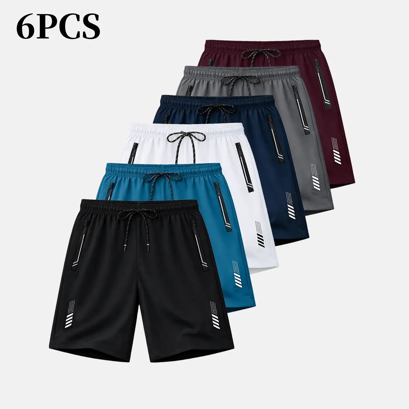 Men's 6-Pack Quick-Dry Athletic Shorts
