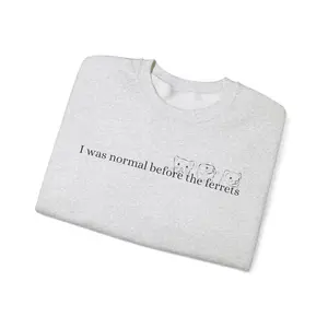 Quirky Ferret Sweatshirt - Funny Crewneck for Pet Lovers, Gift for Ferret Owners, Cozy Loungewear, Unisex Humor Apparel