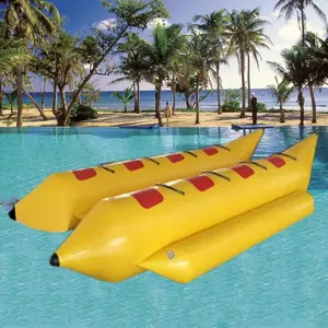 Double Row Water Leisure and Entertainment Banana Boat, Hovercraft Inflatable Bed, Double Row Rubber Boat Kayak, Breath-Holding Water Flying Fish Amusement Equipment,8 People