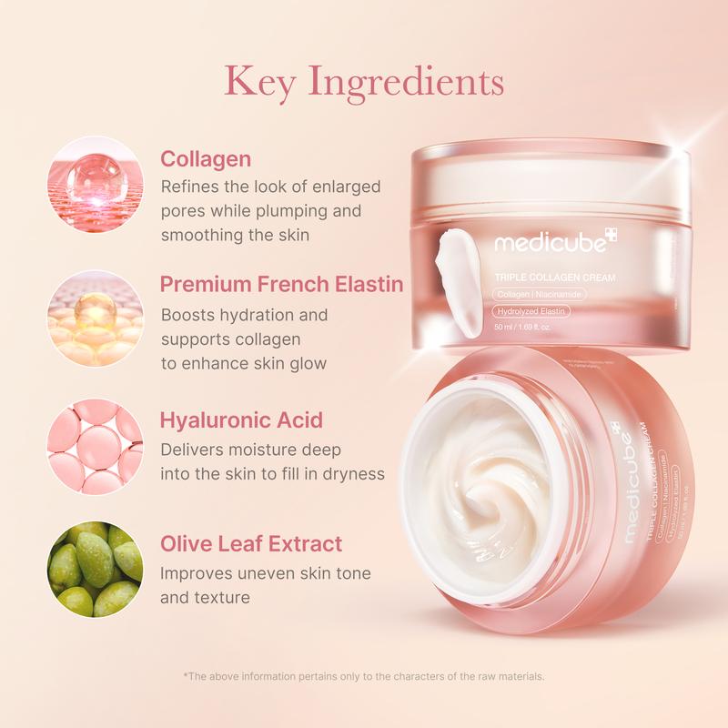 [medicube] Triple Collagen Cream (Collagen+Hyaluronic Acid+Niacinamide+Shea Butter) l Hydrating Moisturizer