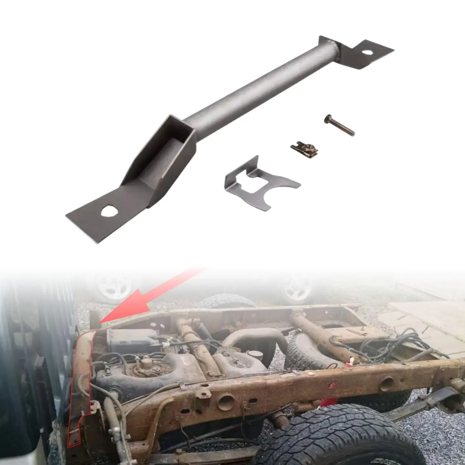 TORQUE Front Fuel Tank Support Crossmember (TR3013) - Direct Fit, Includes Brackets, for 1999-2006 Chevy Silverado, 1999-2006 GMC Sierra 1500/2500/2500HD, Built for Long-Term Durability, Engineered for Strong and Safe Structural Repair