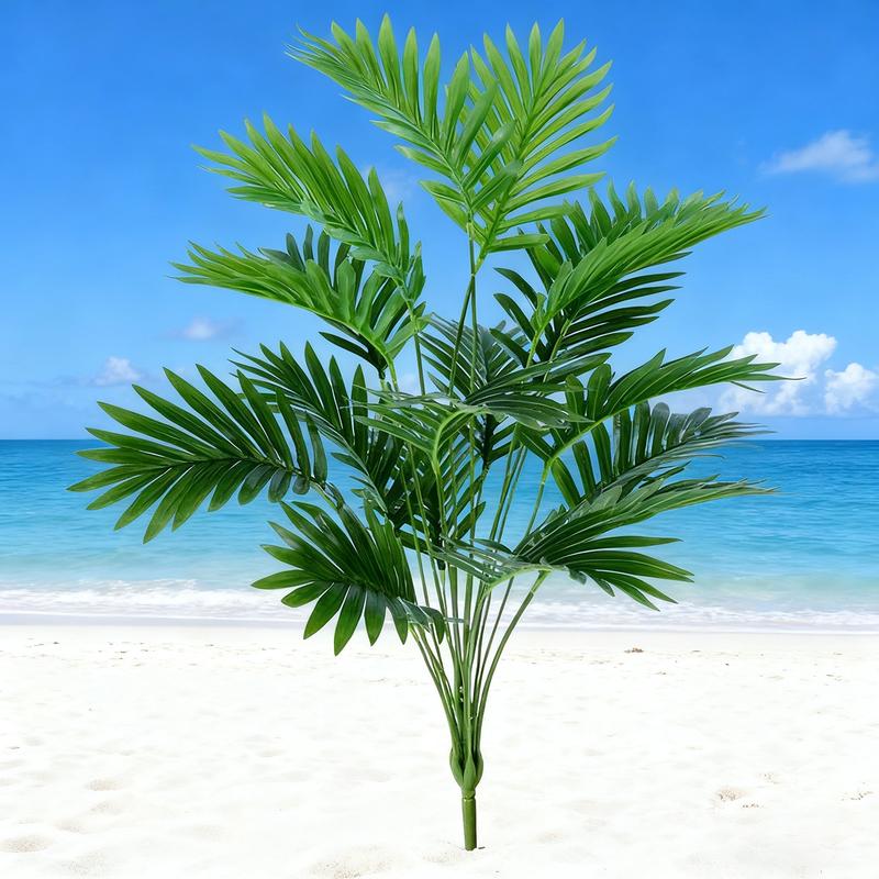 2-Pack Artificial Large Palm Trees, 2.69 Feet, Realistic Touch, Artificial Plants, Indoor Outdoor Decor, Perfect for Home Garden Office, Plastic Material