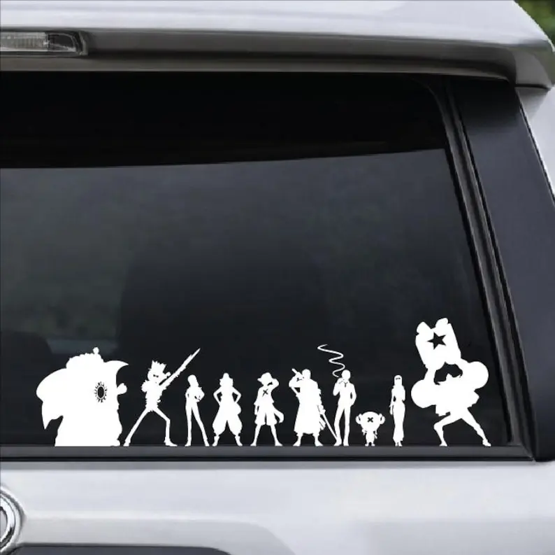 Anime Pirate Crew Silhouette Car Windshield Window Decal Sticker – FASTSHIPPING