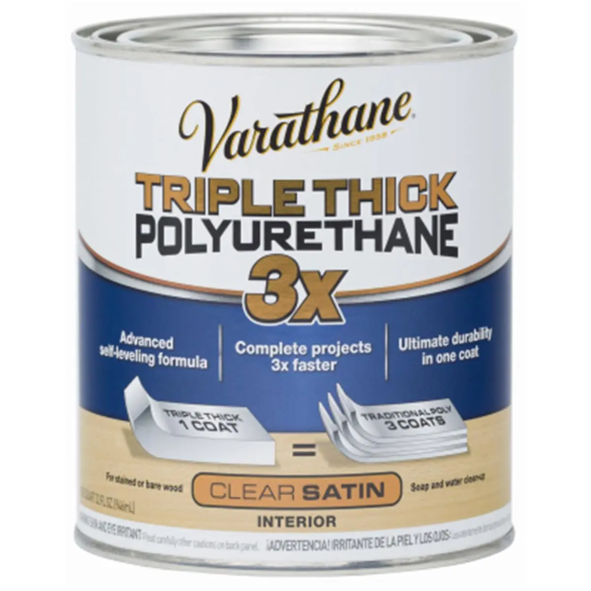 Rust-Oleum 223945 Varathane Matte Polyurethane Wood Paint for Automotive & Motorcycle Painting, Indoor Stained or Bare Wood Care, Car Washing & Maintenance