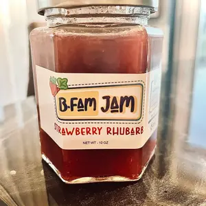 Strawberry Rhubarb Jam - Produced by BFAM JAM