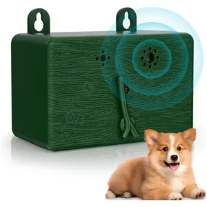 50FT Automatic 4 Modes Ultrasonic Anti Barking Device for Dogs, Sonic Stop Barking Control for Home Garden Indoor Outdoor Neighbor's Dogs (Green)
