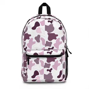 Pink Splatter, Cow Print, Design Backpack Bag Gift Idea