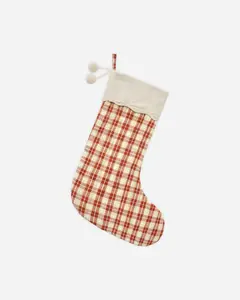 Christmas Stocking || Red Plaid