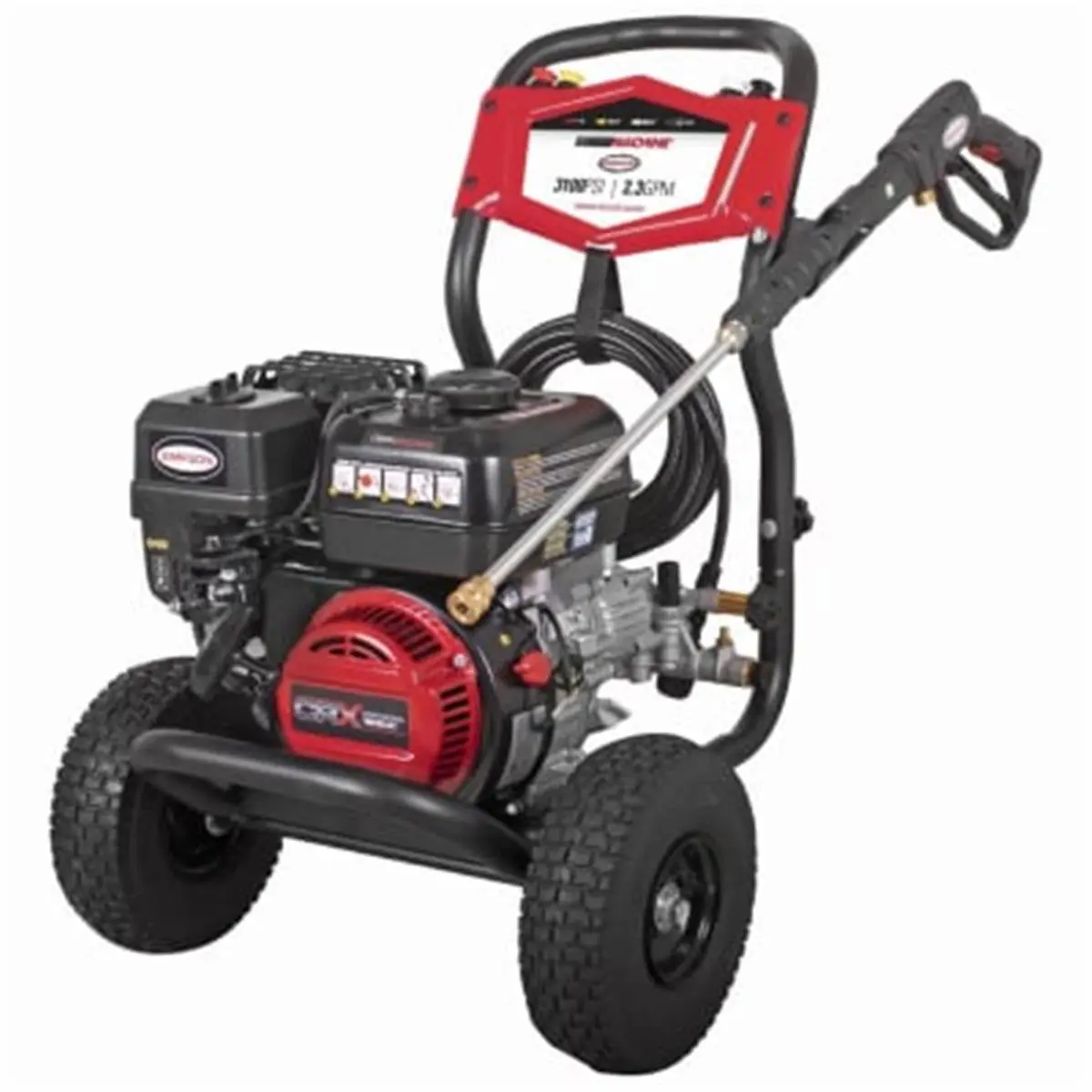 FNA Group 3100PSI Pressure Washer, Lightweight Compact Design, 70 lbs, CRX Engine, Easy Access Into Hard-To-Clean Areas, Gas Powered, Powder-Coated Frame