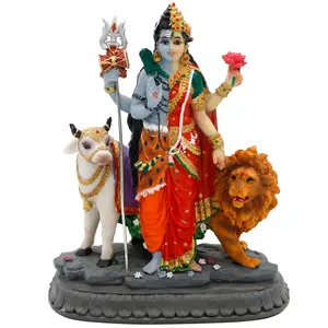 alikiki Hindu Shiva Shakti Statue – 6.5”H Indian God Idol Lord Shiva Murti Item Home Office Temple Mandir Shrine Altar Pooja Decor India Diwali Puja Gifts for Friends Relative