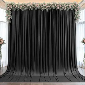 White Backdrop Curtain 10x10ft - Wrinkle Free Polyester Photo Curtain Backdrop Wedding Back Drop Fabric Drapes for Party Decorations Background for Photography