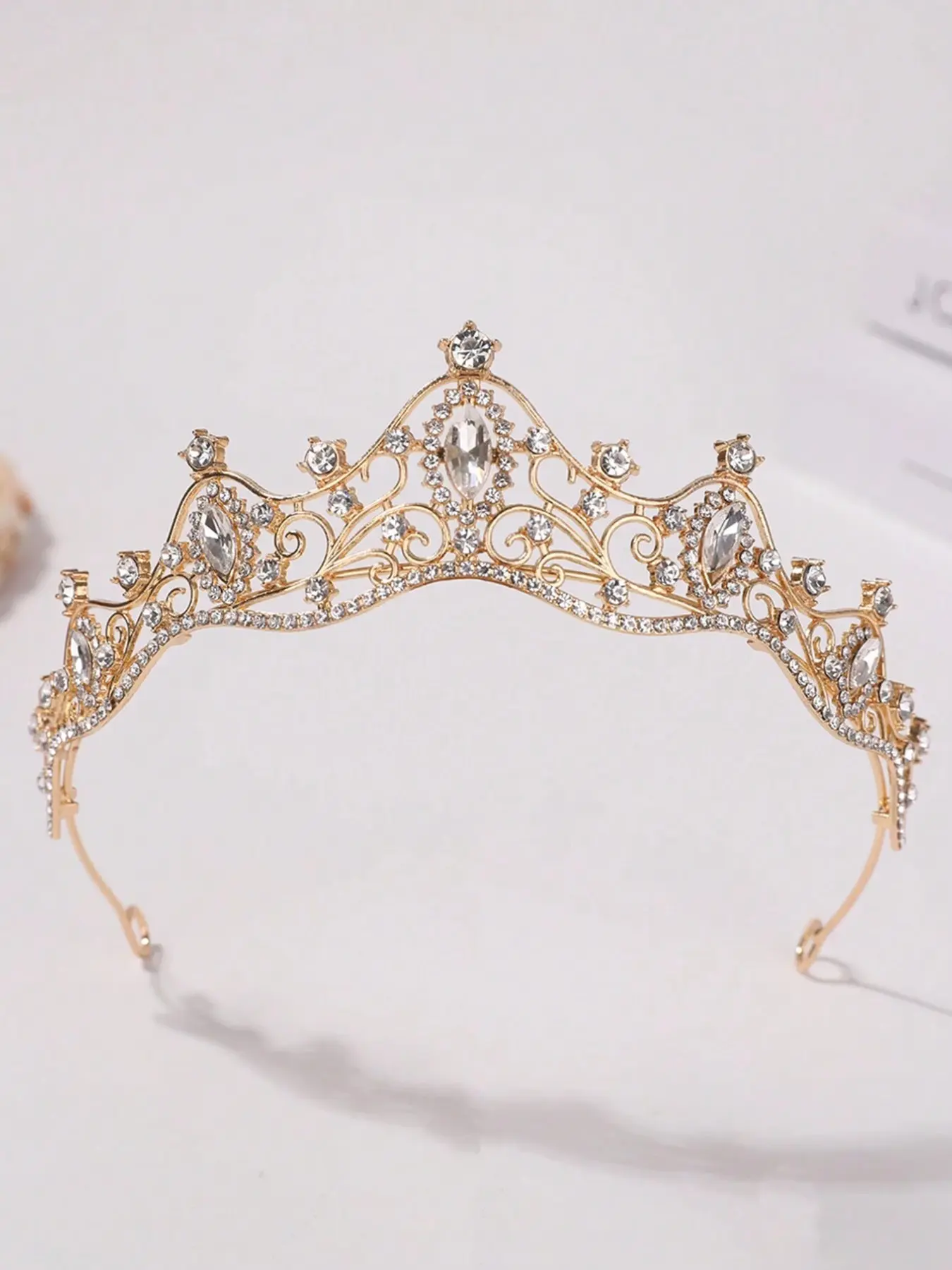 Women's Fashion Princess Crown Tiaras with Rhinestones, Birthday Party Royal Halloween Versatile Crown, Plain Design, Elegant Crown Design, Birthday Crowns