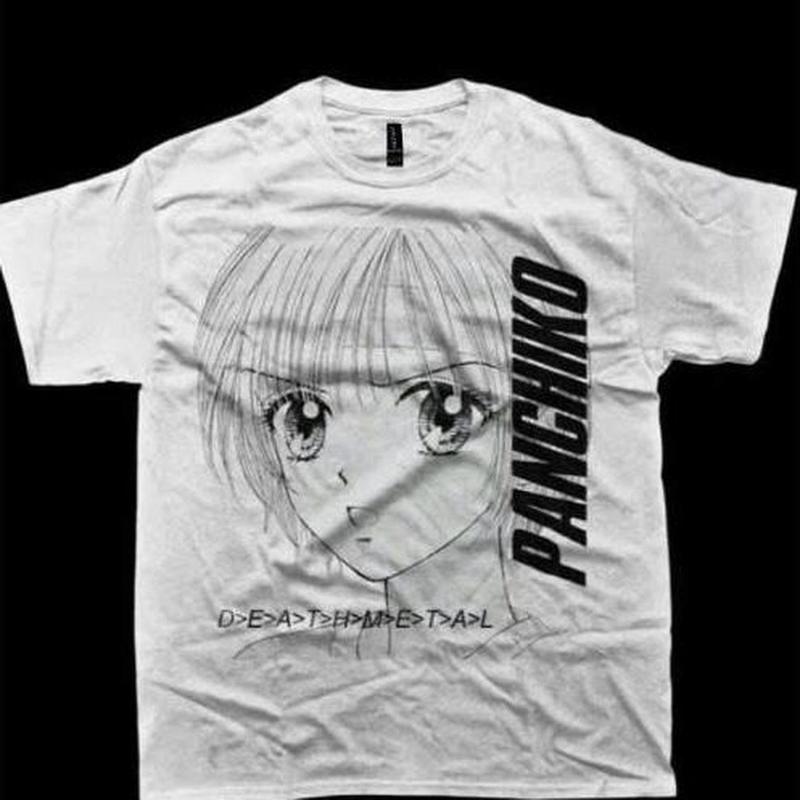Panchiko Deathmetal Anime Vintage T-Shirt, Glitch Manga Girl Graphic Tee, Retro Shoegaze Music Streetwear Comfort, Panchiko Band Shirt, Music Lover Gift