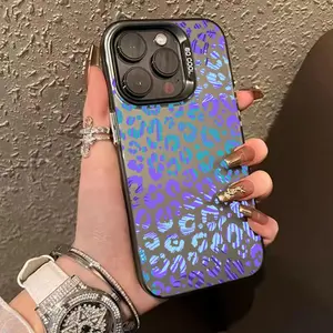 Phone Case Suitable for IPhone11/12/13/14/15/16/17 Pro Promax Plus Air,Colorful leopard print Full Body Protection Anti-Scratch PC Smartphone Cover