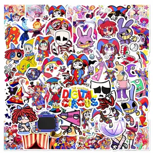 60Pcs The Amazing Digital Circus Stickers Cartoon Graffiti Waterproof Sticker DIY Decal for Water Bottle Skateboard Luggage Party Decor