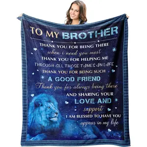 Birthday Gifts for Brother Throw Blanket, Big Brother Gifts from Sister, Best Brother Gifts for Brother Adult, Brother Memorial Gifts, Fathers Day Birthday Graduation Gifts for Brother Idea summerwins