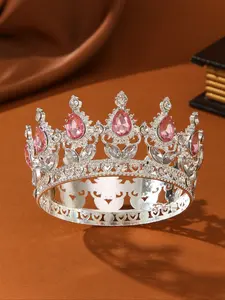 Elegant Rhinestone Decorated Crown, Bridal Accessory, for Wedding Bridal Party Formal Occasions, Fashion Accessories for Women