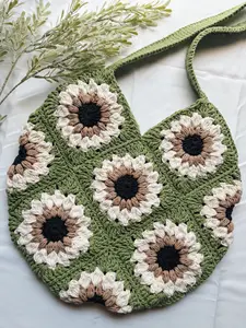 Sunflower Crochet Bag