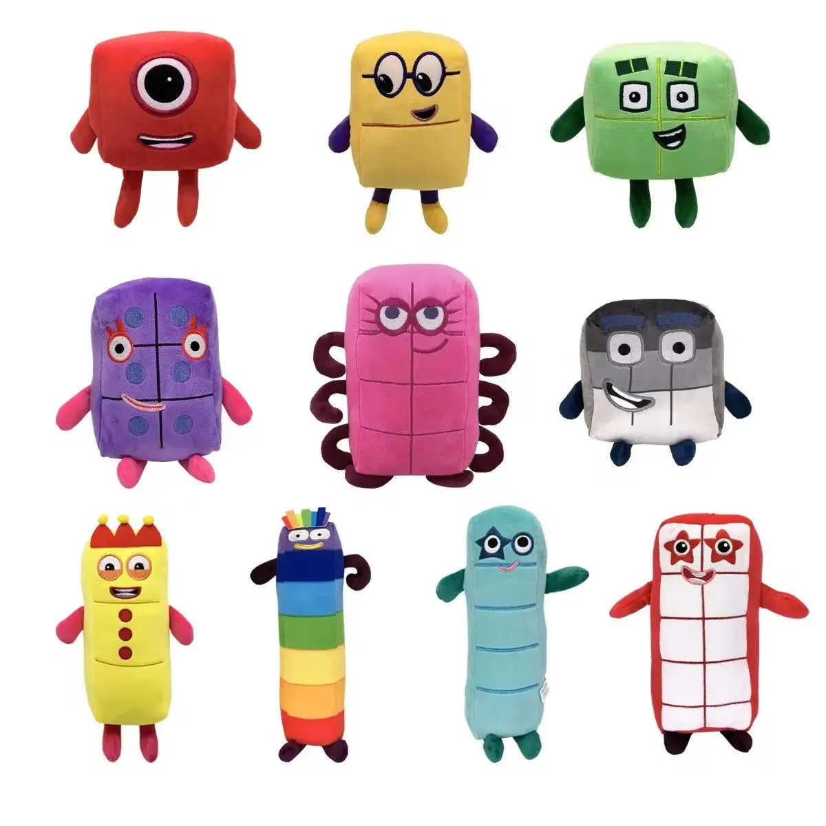 10pcs Cartoon Number Plush Doll Stuffed Animal Set - Durable Soft Fluffy Stuffed Animals, Unisex Early Years Educational Toys for Children Development, Kids Stress Relief Gift