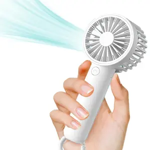 Mini Portable Fan, Small and Cute Design 3 Speed Personal Handheld fan Lightweight USB Rechargeable For Travel Lash Makeup Girl Women Summer Gift White