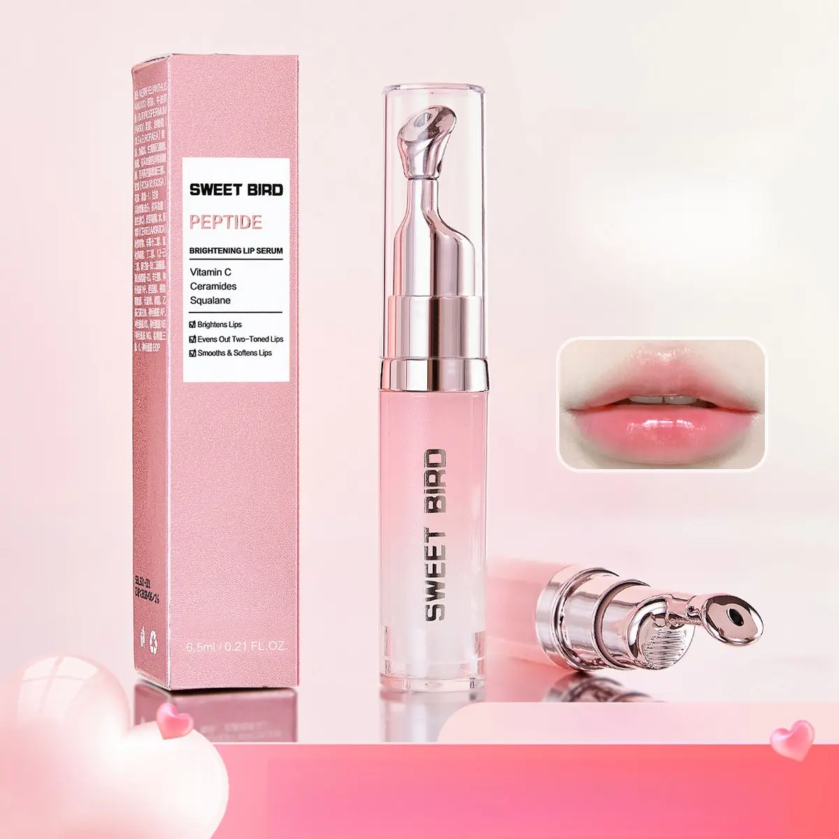 Peptide Lip Essence, Moisturizing & Nourishing Lip Balm, Lip Moisturizer, Prevents Dryness & Cracking, Contains Peptides & Ceramides, Non-Sticky, Night & Winter Care, Peptide Lip Treatments, Peptide Lip Boost