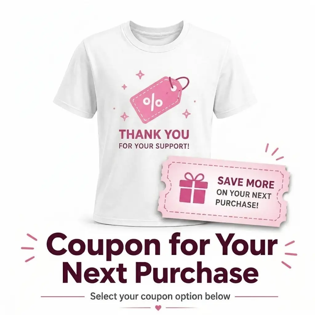 Thank You Packaging Insert T-Shirt, Customer Appreciation Card Design, Small Shop Order Message Card for Online Business Buyers