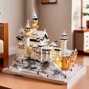 3218 pieces, world-renowned landmark building toys, Swan Lake Castle, world-famous landscape architectural models, desk decorations, Halloween, Christmas, New Year's gifts, Creative Building Block