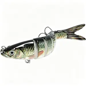 Durable Fishing Baits With Anti-Rust Hooks, Floating, Swaying, Sonic Vibrating And Simulating Prey Movement For More Strikes, Sturdy Jointed Lures For River Lake Sea Fishing