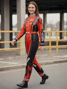 Adult Racing Driver Costume Jumpsuit, Kart Car Suit, Role-Playing for Carnivals & Cosplay, Perfect for Festivals, Clothes