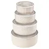 Narbonne Collection Ceramic Kitchen Bowls - Set of 4 Nesting Bowls with Lids, Ceramic Tableware, Ceramic Bowls
