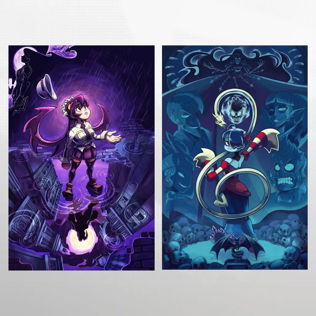 Skullgirls Filia & Squigly Poster Set