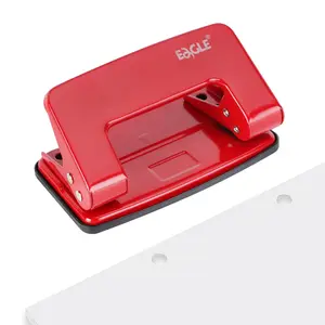 2 Hole Manual Desktop Puncher, Portable Double Hole Punch, Office Binding Puncher, Ideal for Journals and Albums