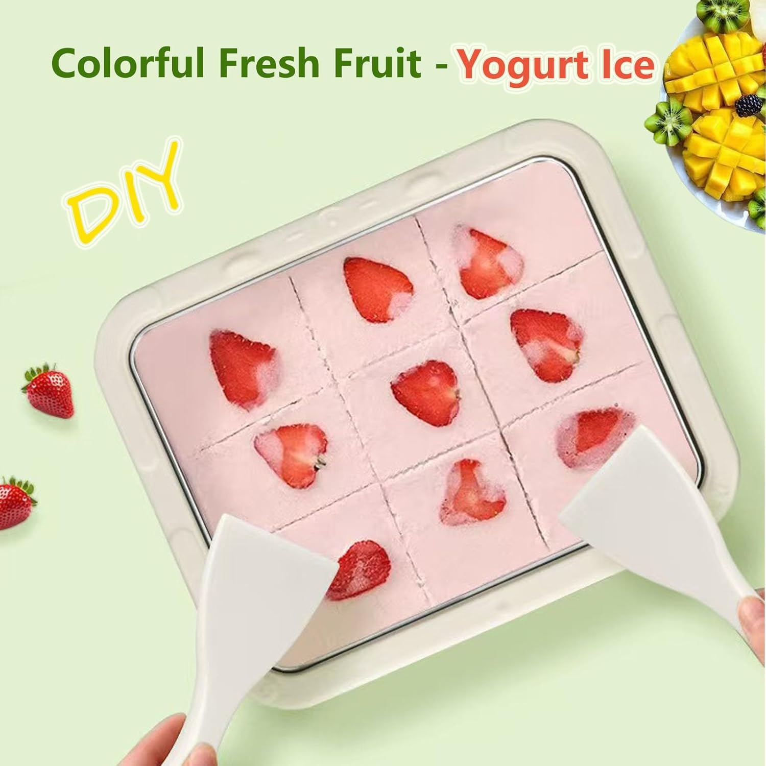 Ice Cream Roller Maker – DIY Rolled Ice Cream Tray | Instant Frozen Yogurt & Gelato Pan for Home | Fun Parent‑Child Activity | White Ice Cream Roller Maker – DIY Rolled Ice Cream Tray | Instant Frozen Yogurt & Gelato Pan for Home | Fun Parent‑Child Activity | White