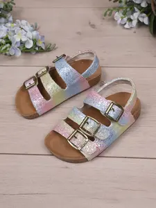 Girls' Gradient Sequins Slip-On Sandals, Y2K Style Comfortable Lightweight Design, Perfect for Daily Wear & Party, Casual Trendy Sandals