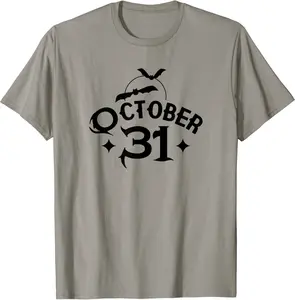 Halloween October 31 Bat Sparkles Spooku T-Shirt - Jacobjbt Shop 29B0BJL5C8SV