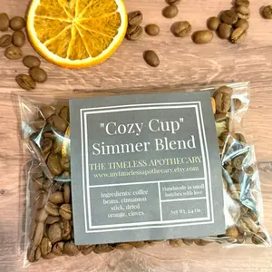Cozy Cup Simmer Pot Blend, Coffee Shop Simmer Pot, Seasonal Home Fragrance, Chemical Free