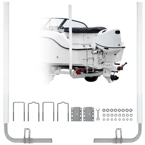 Boat Trailer Guide Poles – Features: Adjustable 40"-43", 2 Pack, Rustproof Galvanized Steel, PVC Protection, Carpeted Bunk Boards, Roller System – Fits Ski, Fishing, Sailboats – Easy to Install