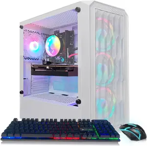 STGAubron Gaming PC Computer Desktop, Intel Core i5-9400F up to 4.1G, Radeon RX 590 8G, 16G DDR4, 1TB SSD, WiFi 6, BT 5.2, RGB Fan x4, Windows 11 Home