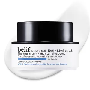 belif The True Cream Moisturizing Bomb with Peptide, Ceramide & Squalane, Face Comfort Moisturizer Hydrating Moisture Hydrate