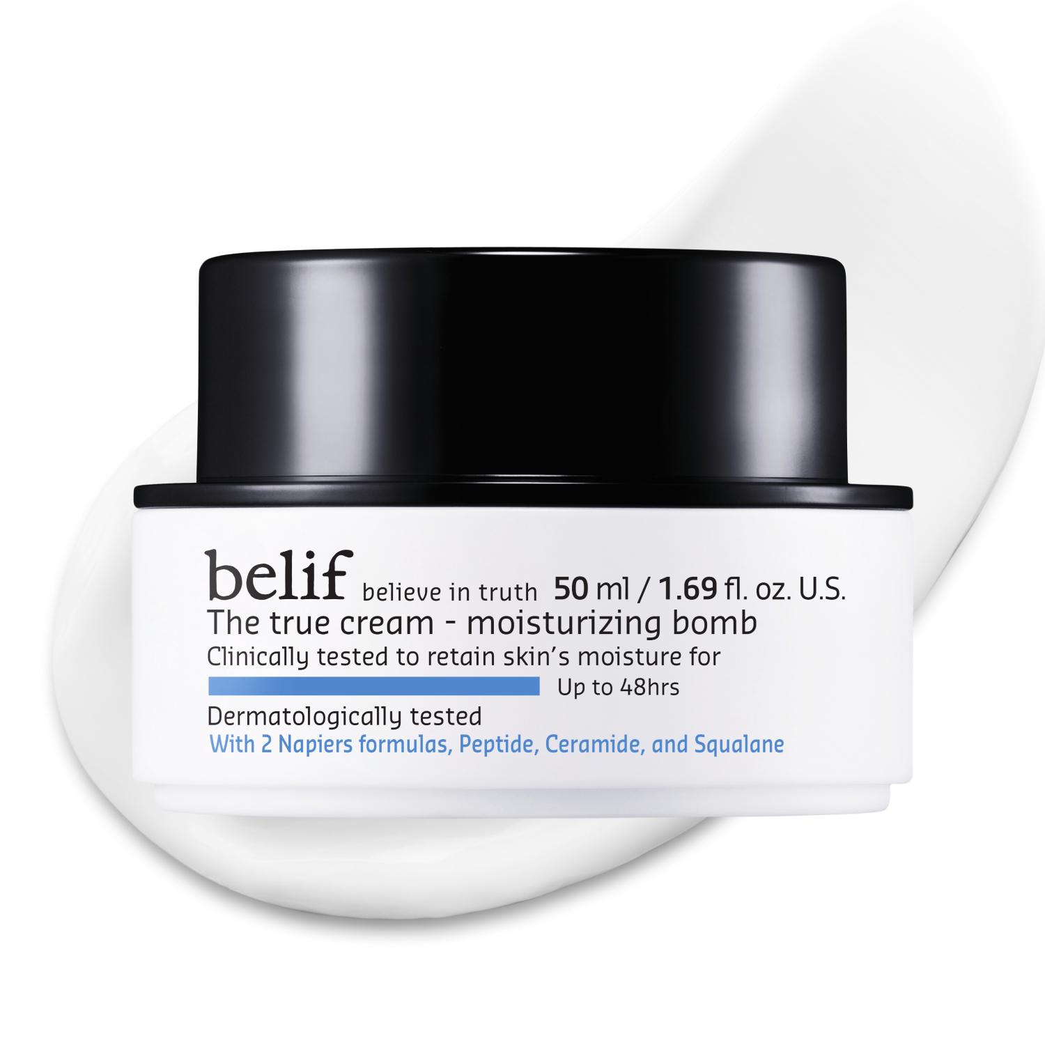 belif The True Cream Moisturizing Bomb with Peptide, Ceramide & Squalane, Face Comfort Moisturizer Hydrating Moisture Hydrate