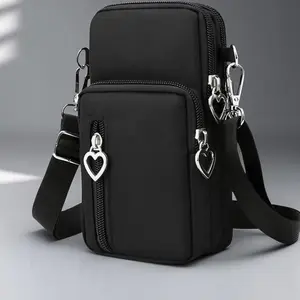 Unisex Sport Waist Pack, Lightweight Crossbody Sling Bag, Athletic Bag with Quick-Access Pocket, Water-Resistant Nylon, Reflective Strap for Running, Fitness, Travel, Work, and Date Night.