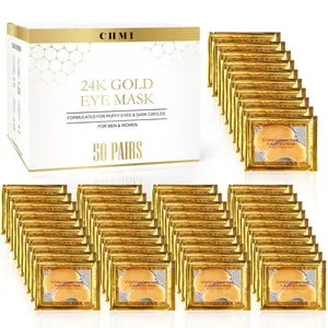 CHMI Under Eye Patches (50 Pairs) - 24K Gold Eye Patches for Puffy Eyes, Dark Circles, EyeBags and Wrinkles, Collagen Skin Care Products, Beauty & Personal Care