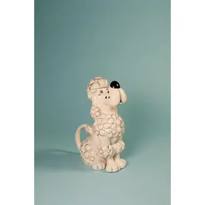 Toy Poodle Teapot - White