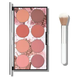 8 Colors Natural Matte Blush Palette for Multiuse Makeup - Cosmetic, Eyeshadow