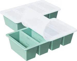 Silicone Freezer Tray for Soup Cube:  Silicone Freezing Tray for Broth Sauce Storage - Freeze 250mL 125mL Souped Portion