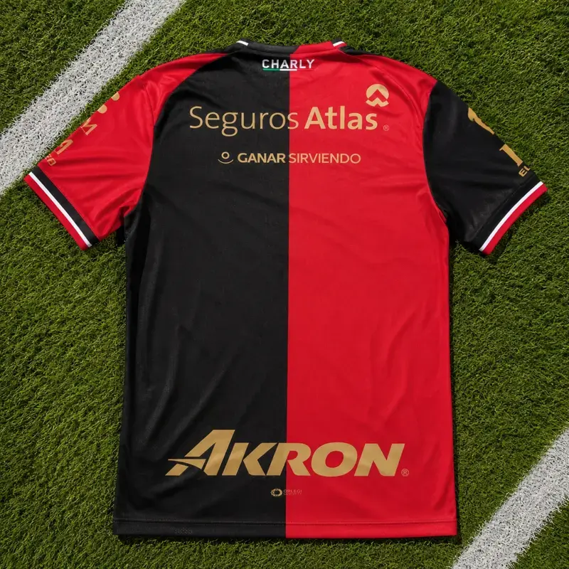 Atlas FC 2026-27 Home Jersey, Quick-Dry Short Sleeve Soccer Jersey, Breathable Game Day Sports Top, Liga MX Fan Gear