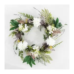 Safavieh Faux 24" Dahila & Olive Wreath Safavieh Faux 24" Dahila & Olive Wreath