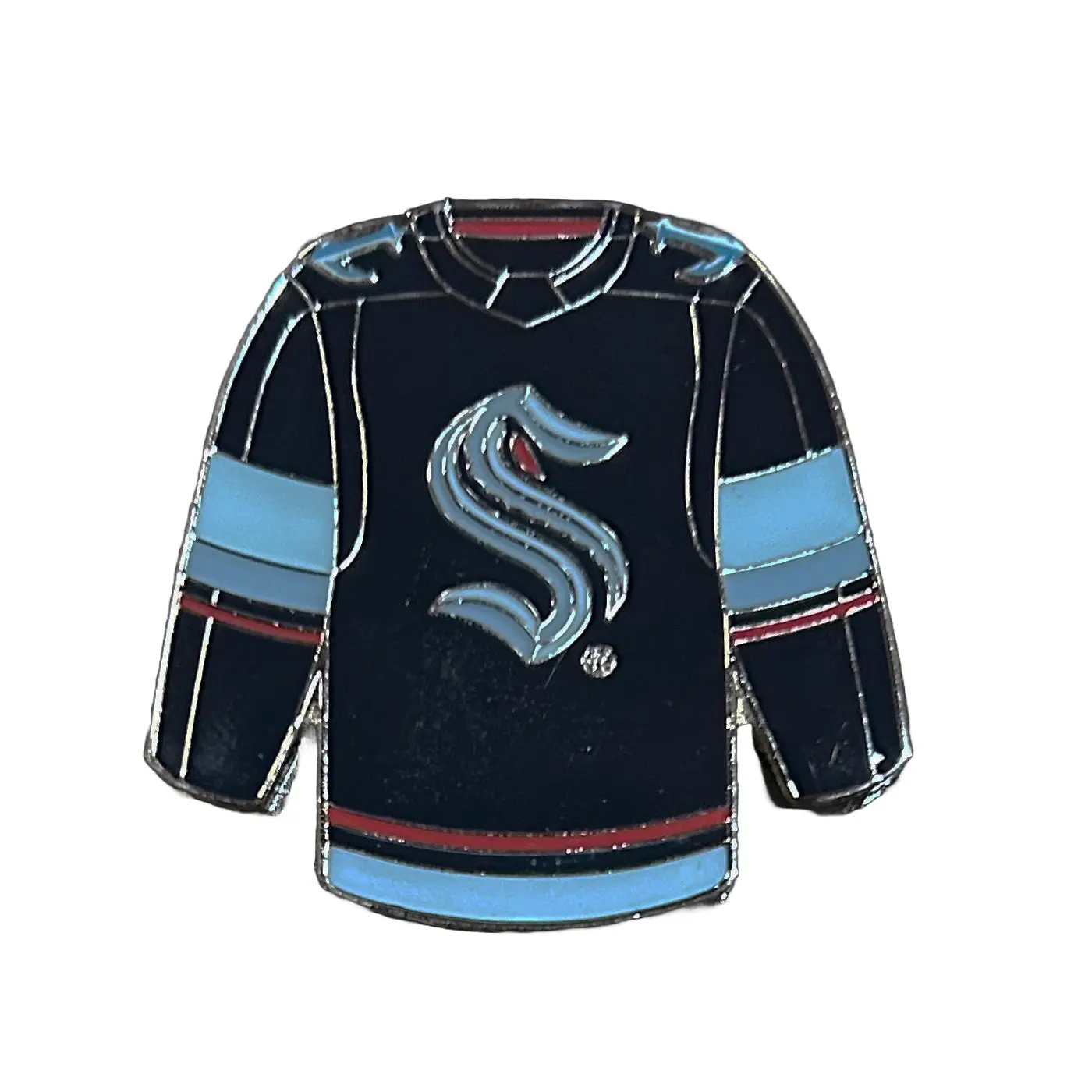 Seattle Kraken Official Home Jersey Pin - Vibrant Enamel Design with Secure Backing for Jackets & Bags - Perfect for Fans & Collectors