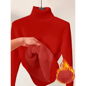 Women's Knitted Pullover High Neck Comfortable and Warm Turtleneck Elegant